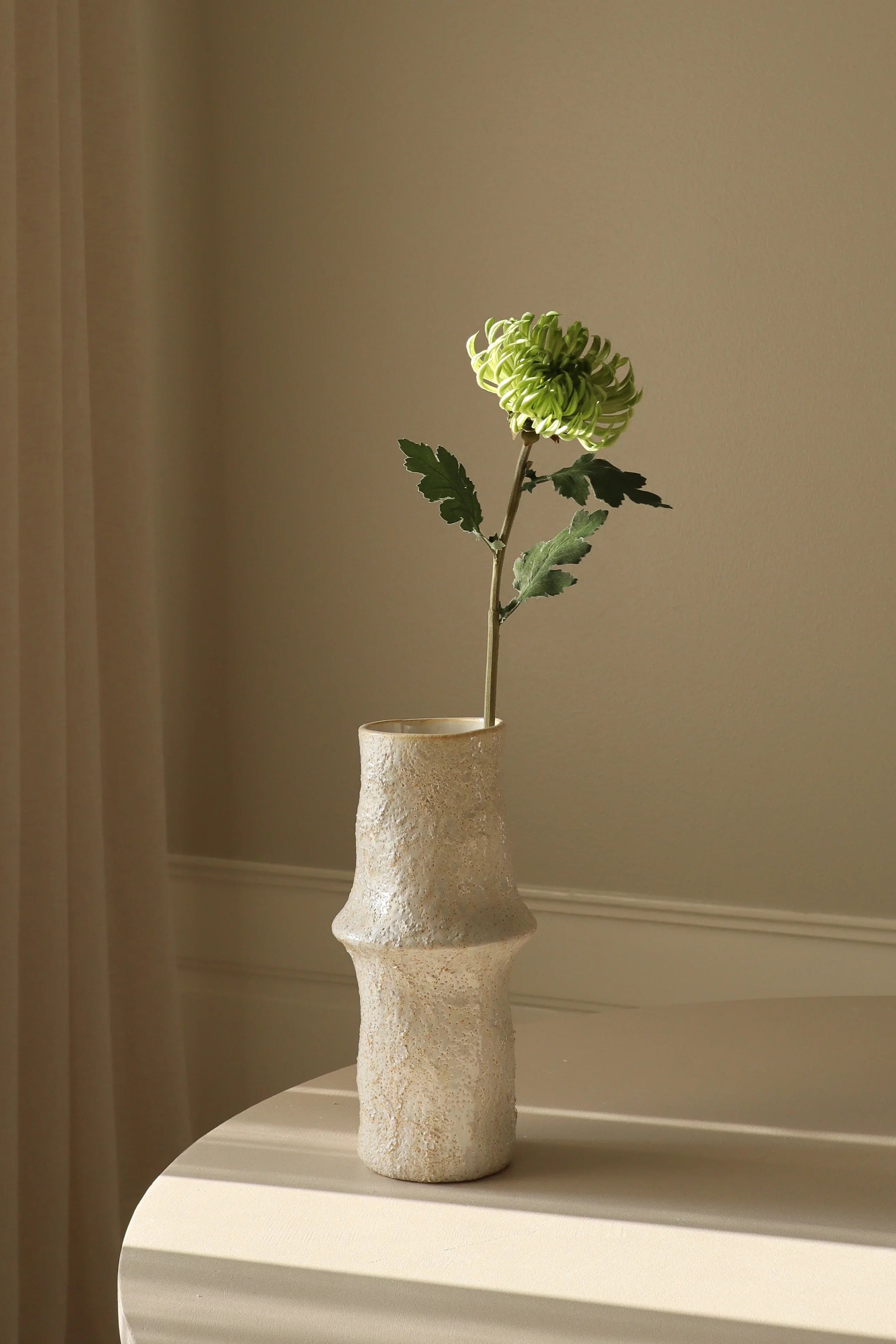 Semi-Cactus Dahlia kunstig blomst - lysegrøn